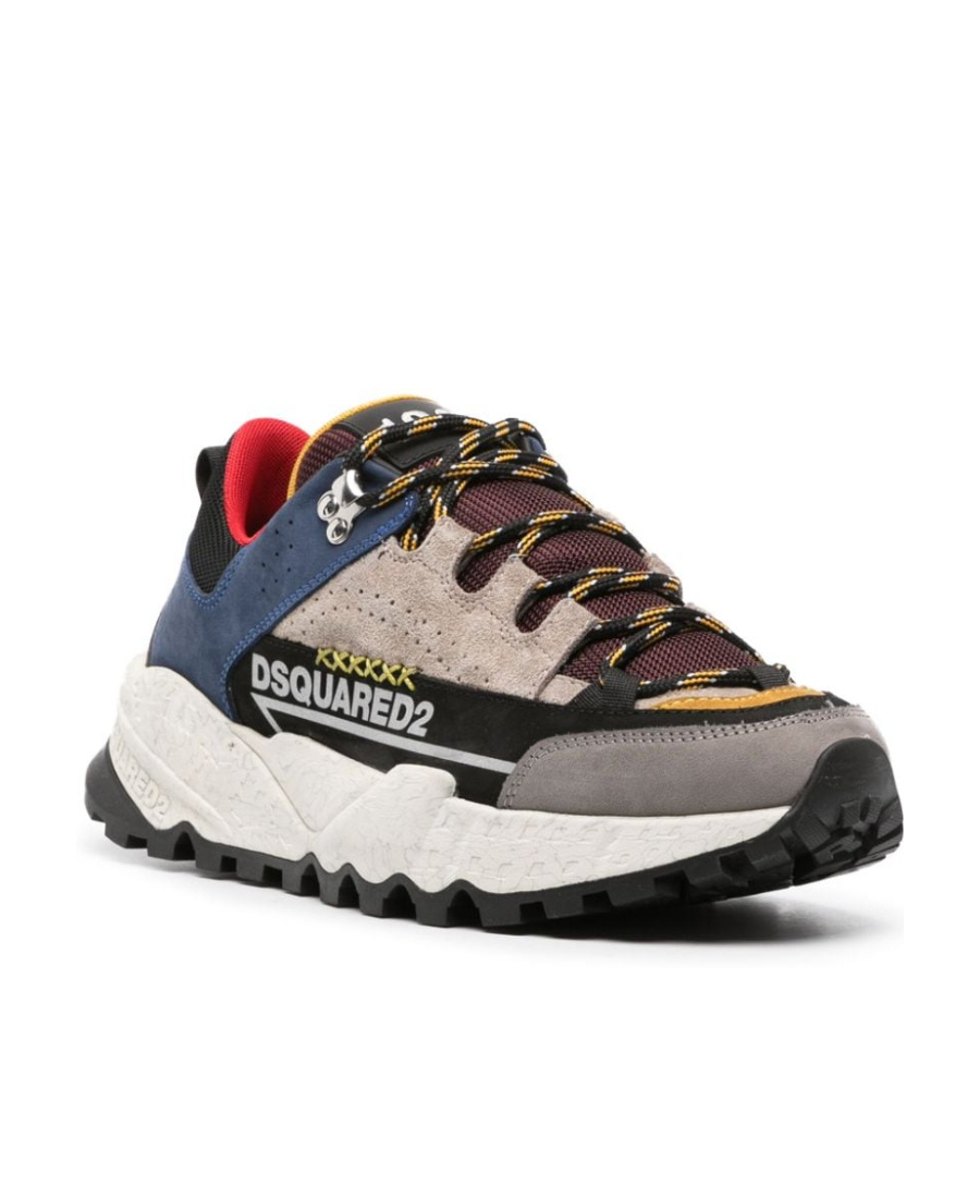 Dsquared2 Panelled Leather Sneakers In Multicolor