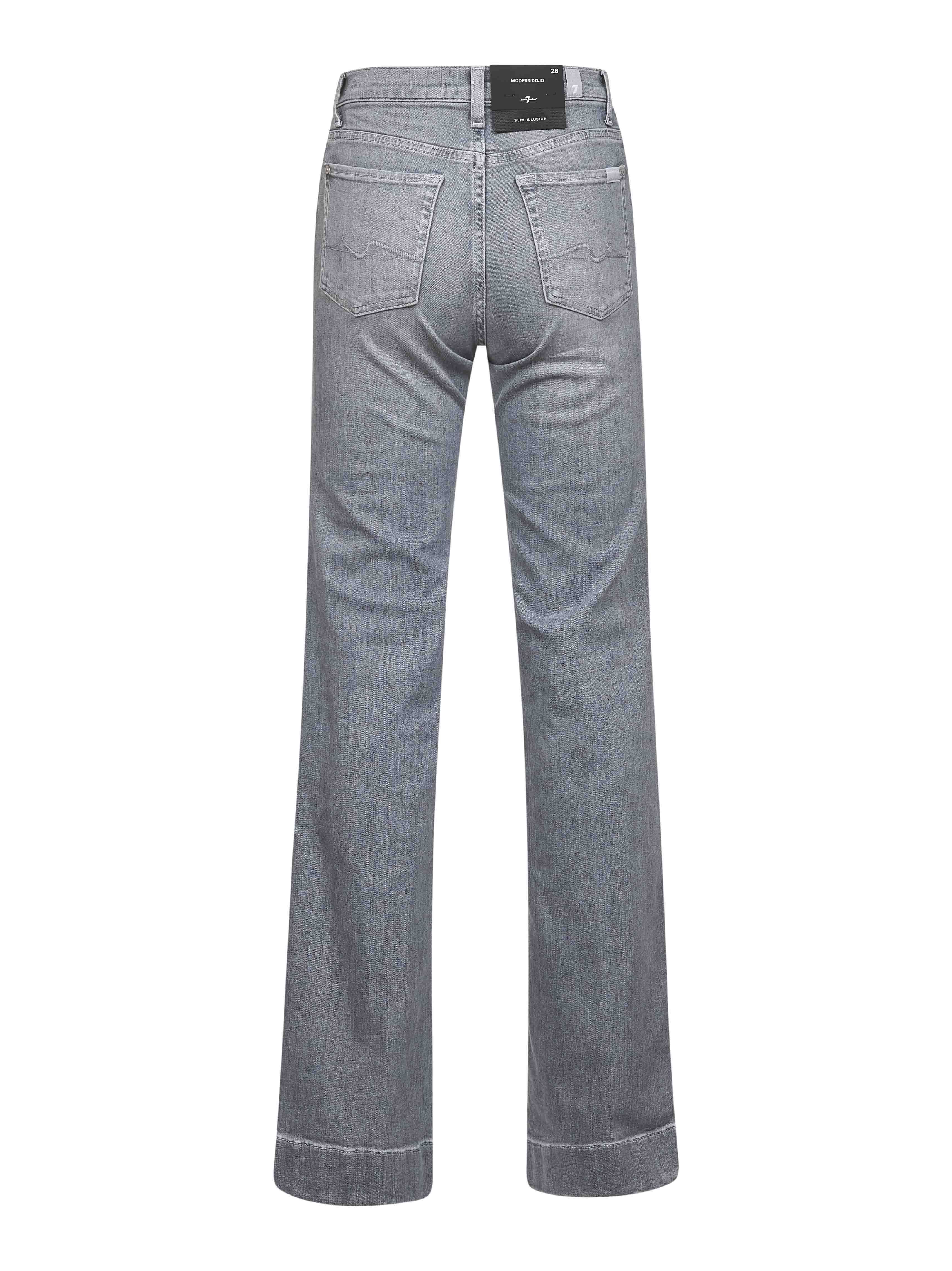7 For All Mankind Logo Denim Jeans In Gray