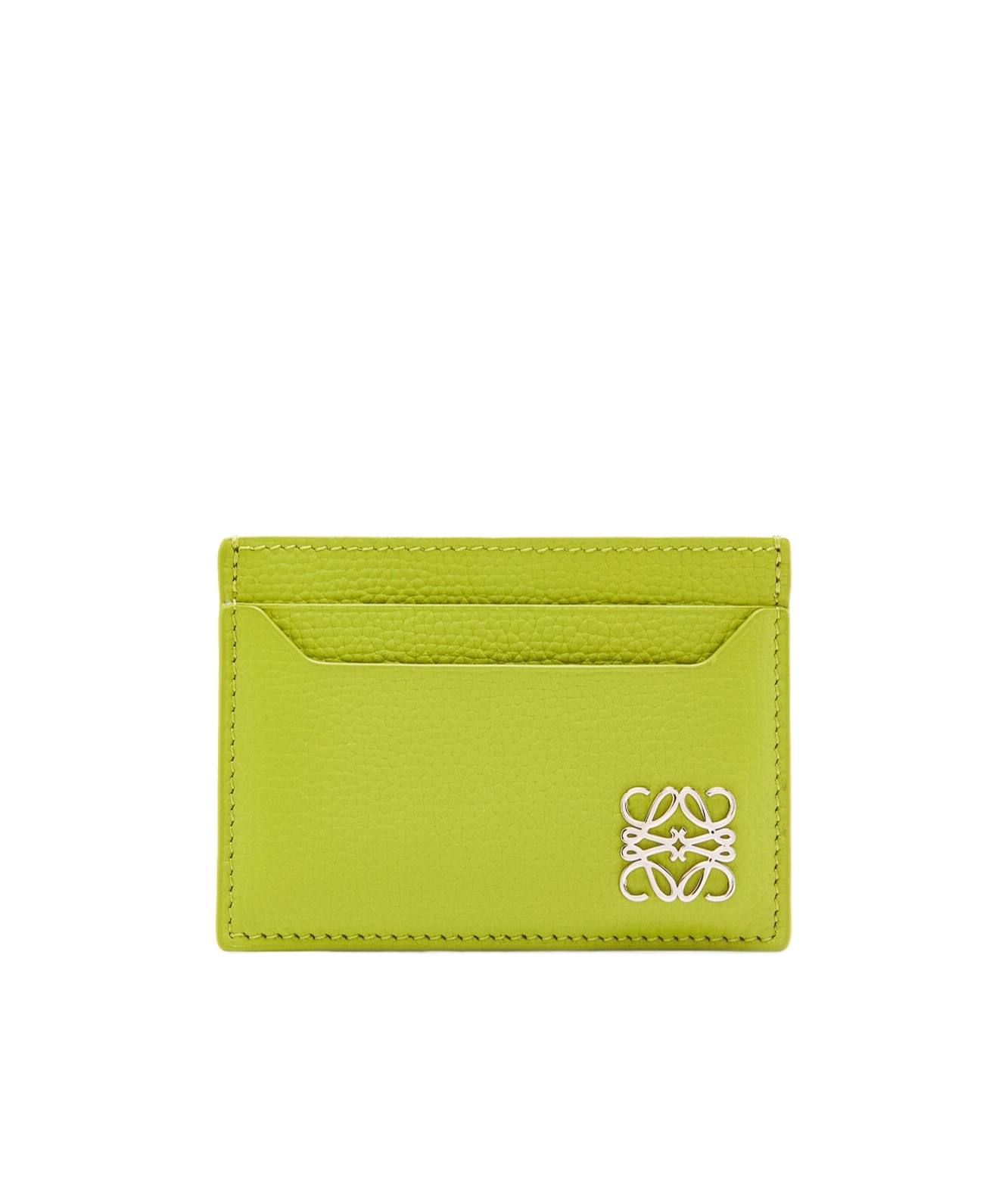 Loewe Leather Anagram Card Holder In Green