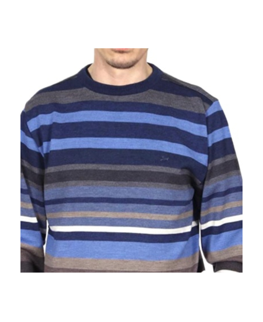 Paul & Shark Striped Pullover In Blue
