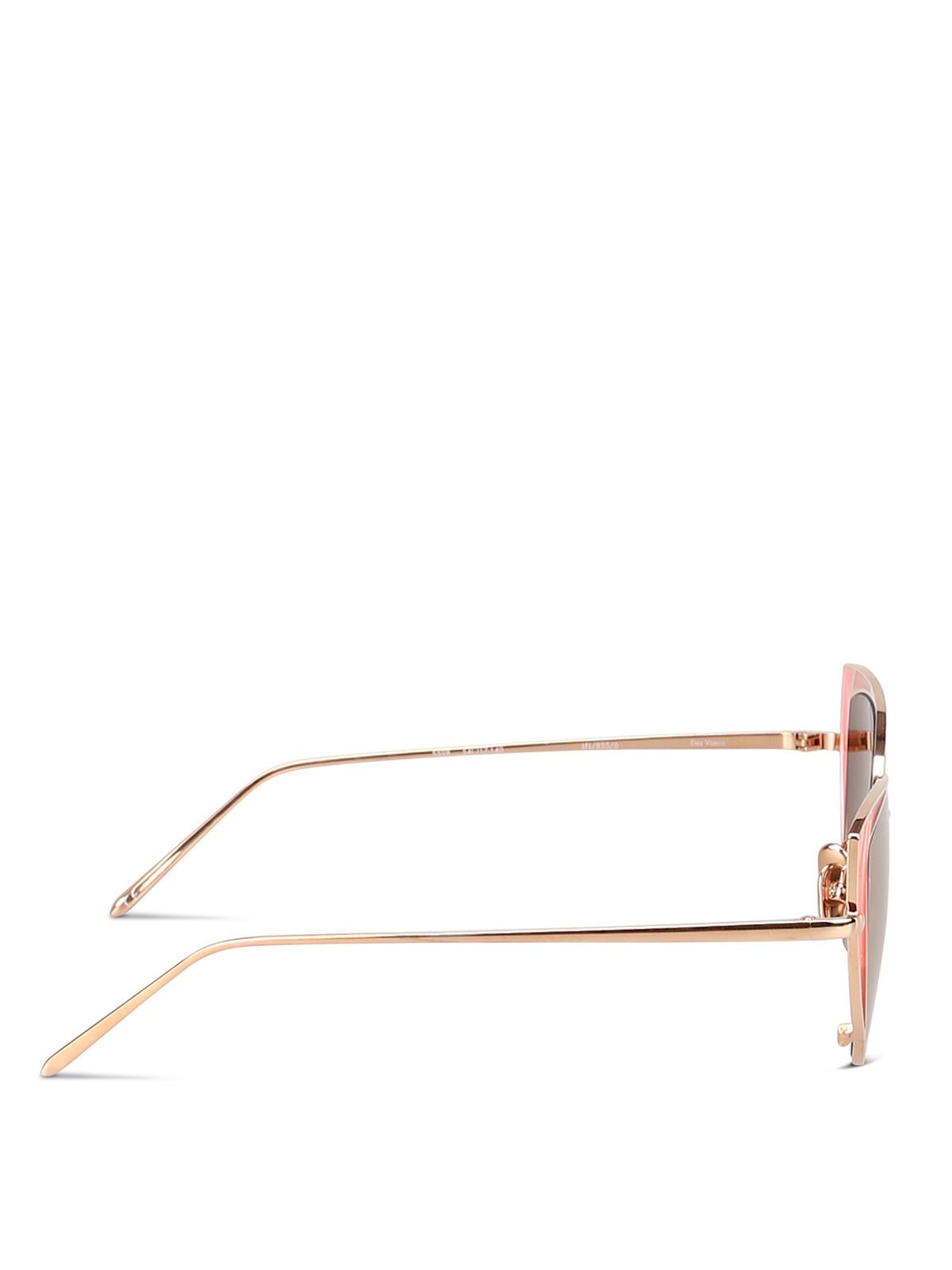 Linda Farrow 855 C6 Sunglasses In Nude