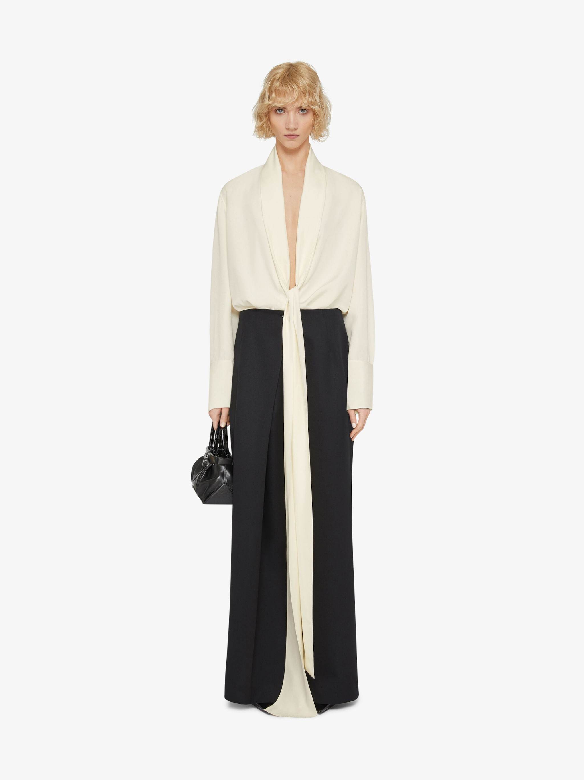 Givenchy Long-sleeved Silk Blouse In White