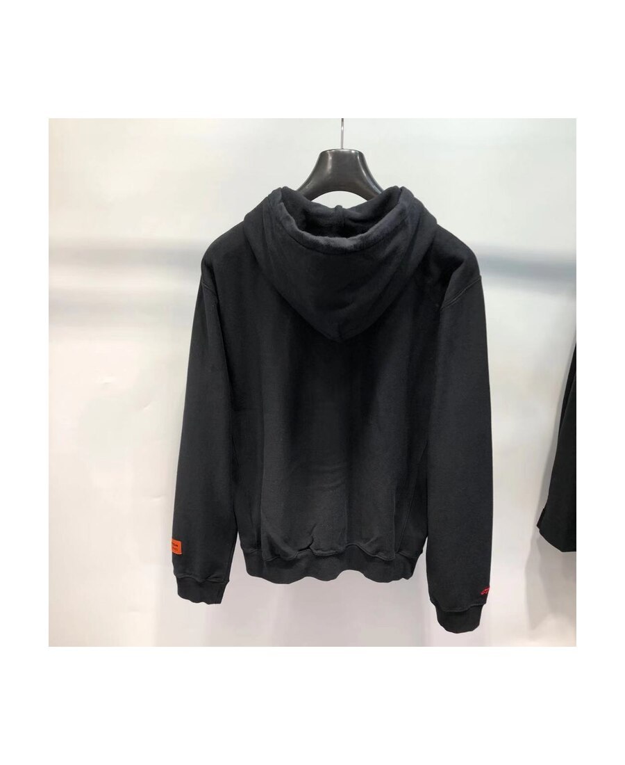 Heron Preston Hoded Zipper Casual Jacket In Black