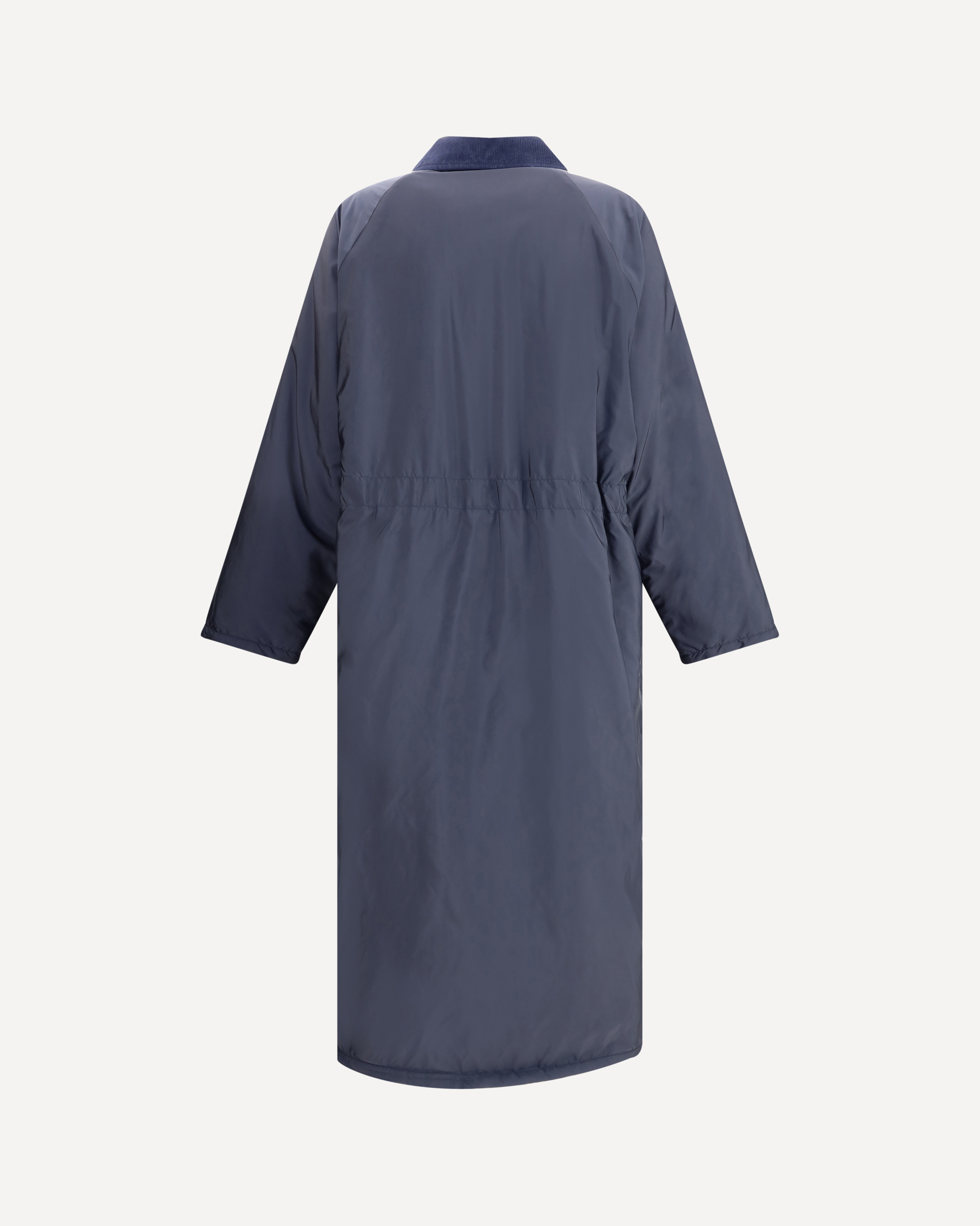 Prada Long Down Jacket In Blue