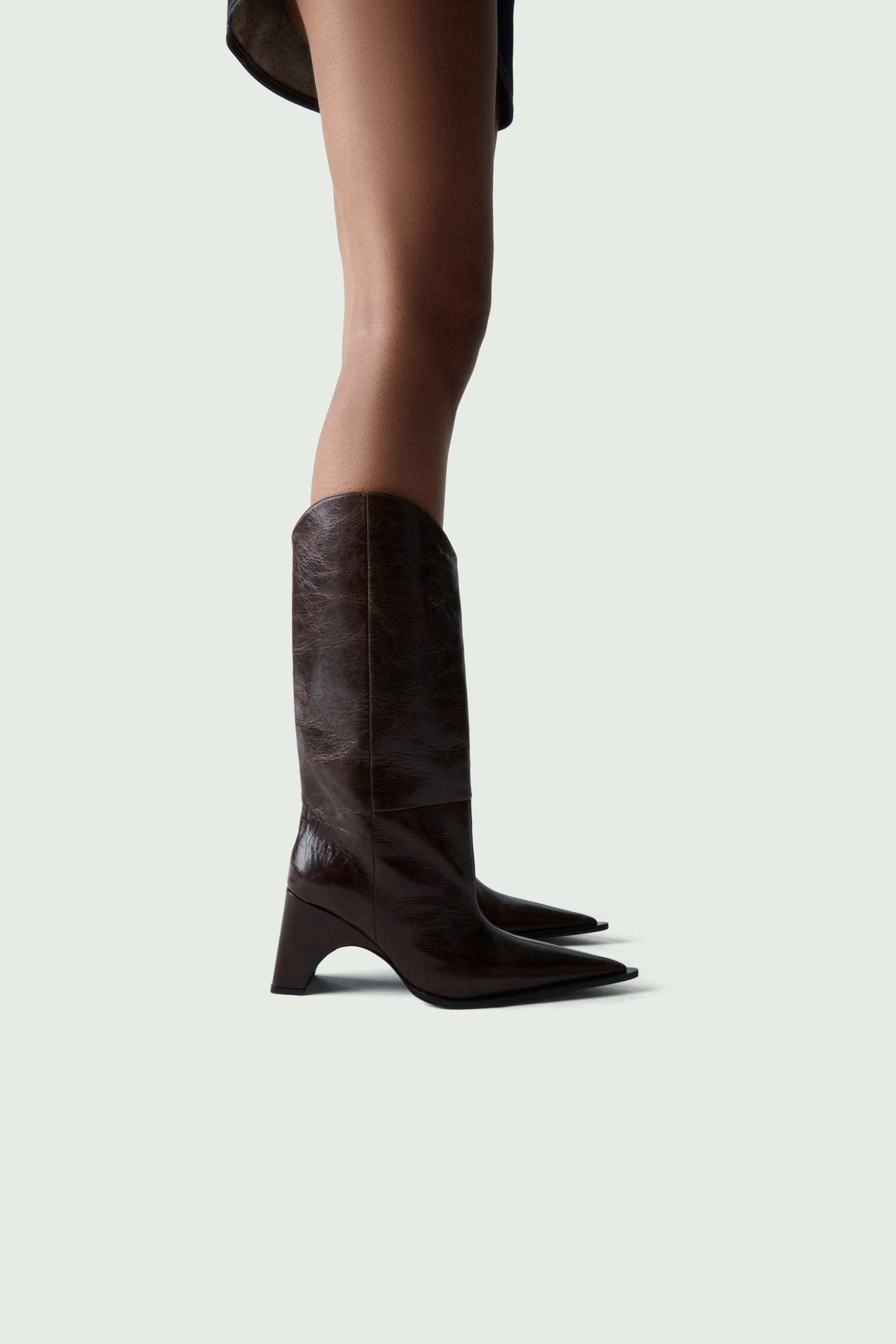Coperni Pointed Short Boots In Brown