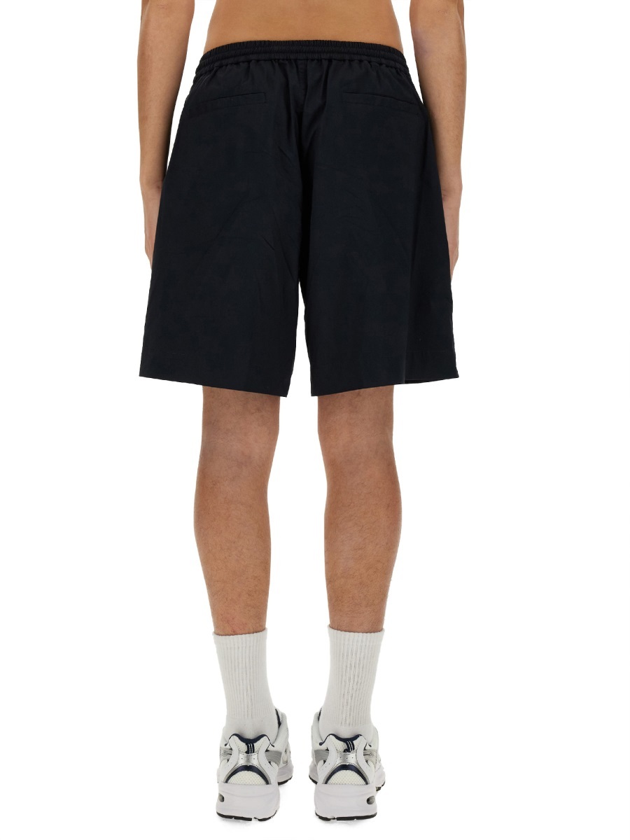 Shop Aspesi Elasticated-waist Poplin Shorts