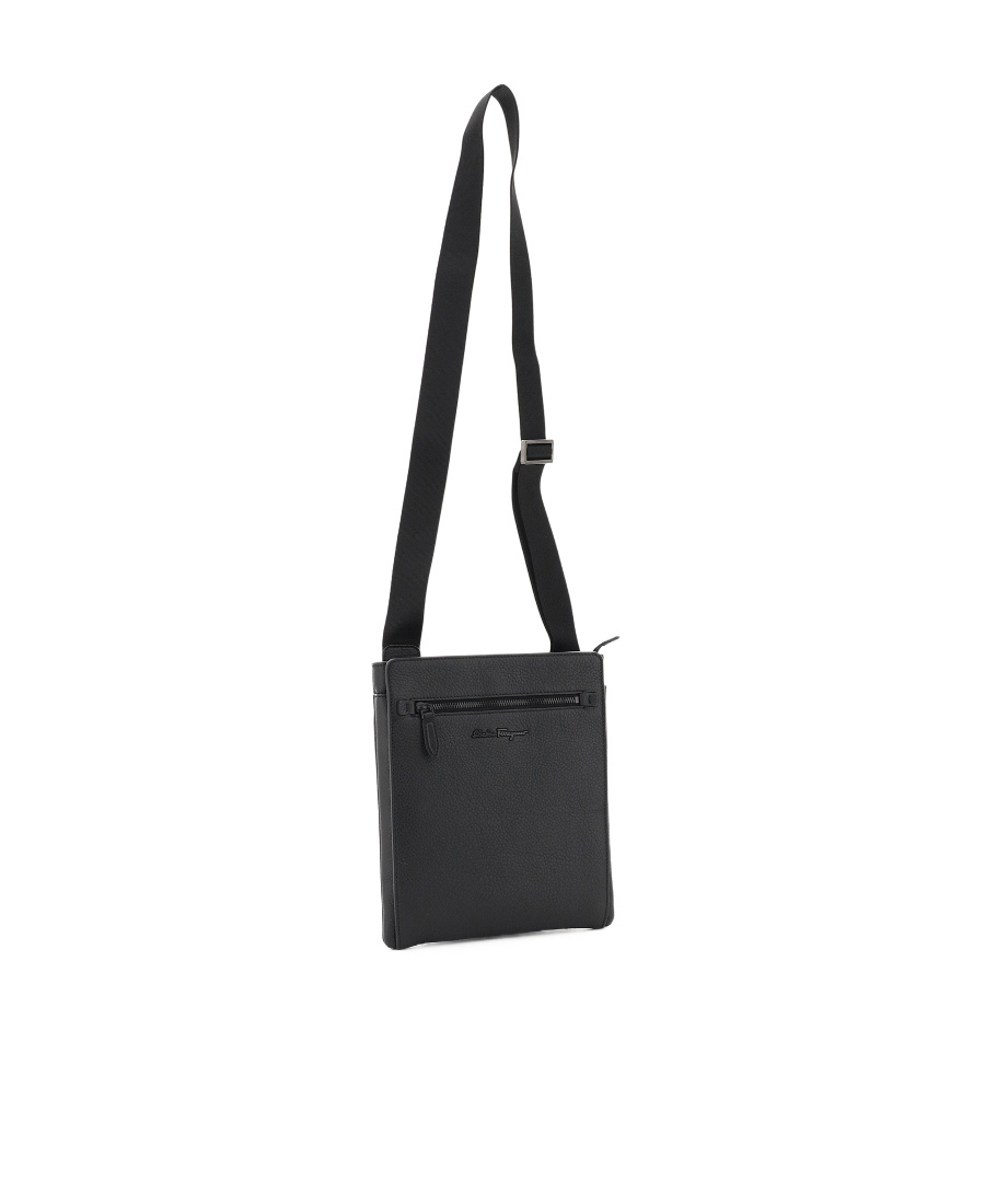 FERRAGAMO LOGO-PLAQUE MESSENGER BAG