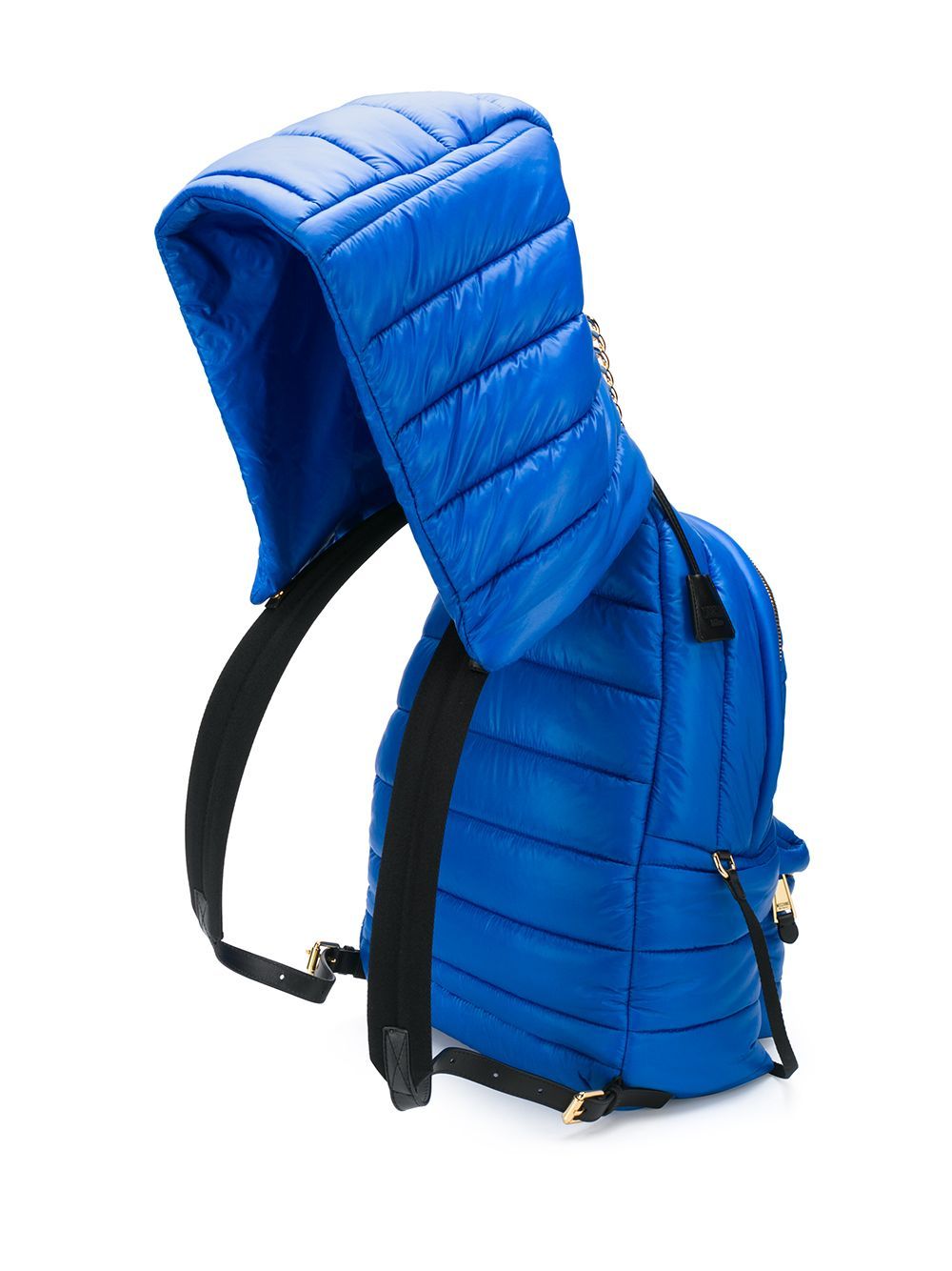 Moschino Quilted Small Backpack In Blue