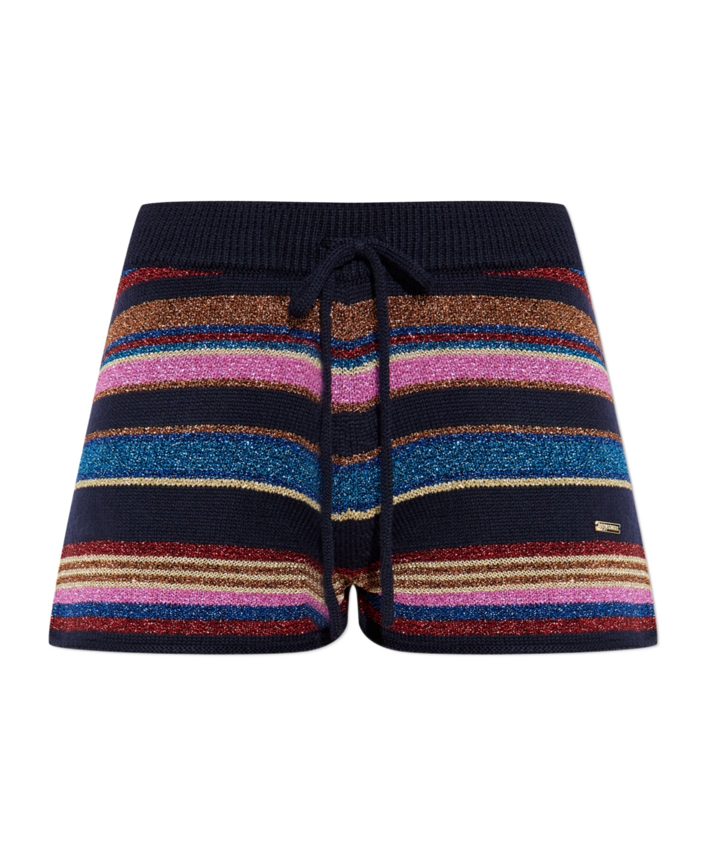 Dsquared2 Stripe-pattern Glitter-embellishment Shorts In Multi