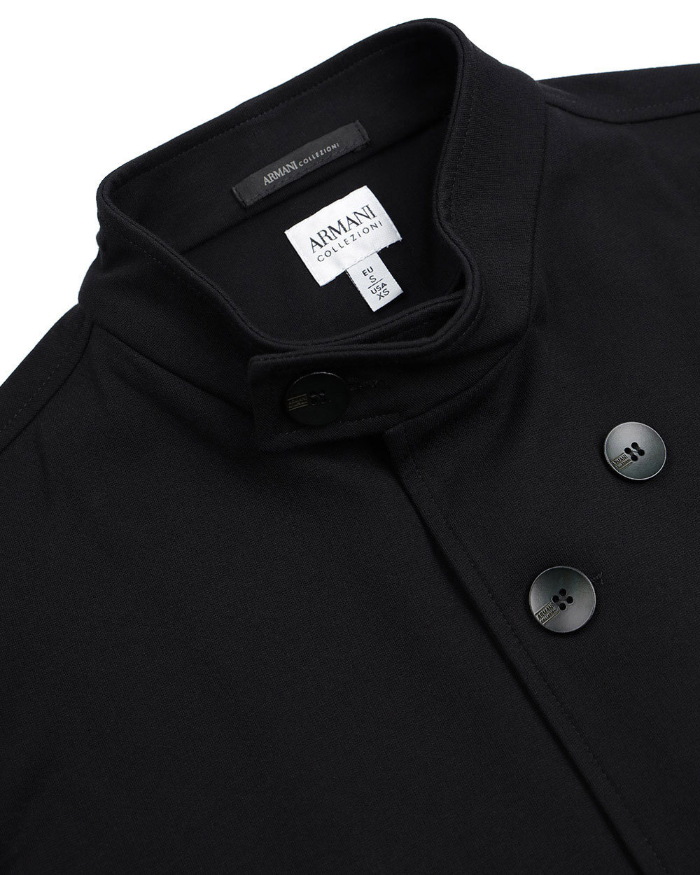 Armani Collezioni Logo Casual Jacket In Black