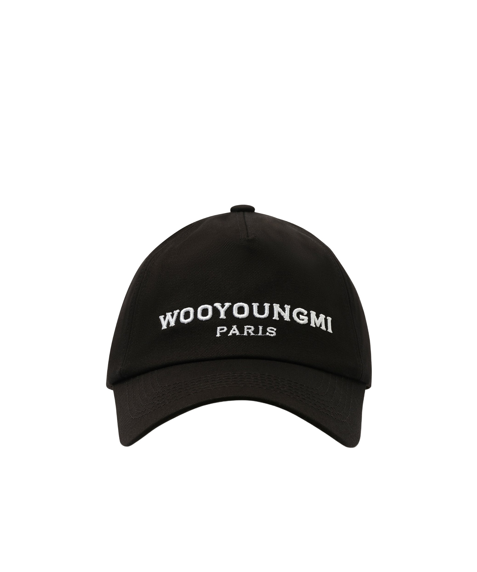 Wooyoungmi Black Embroidered Ball Cap In Black