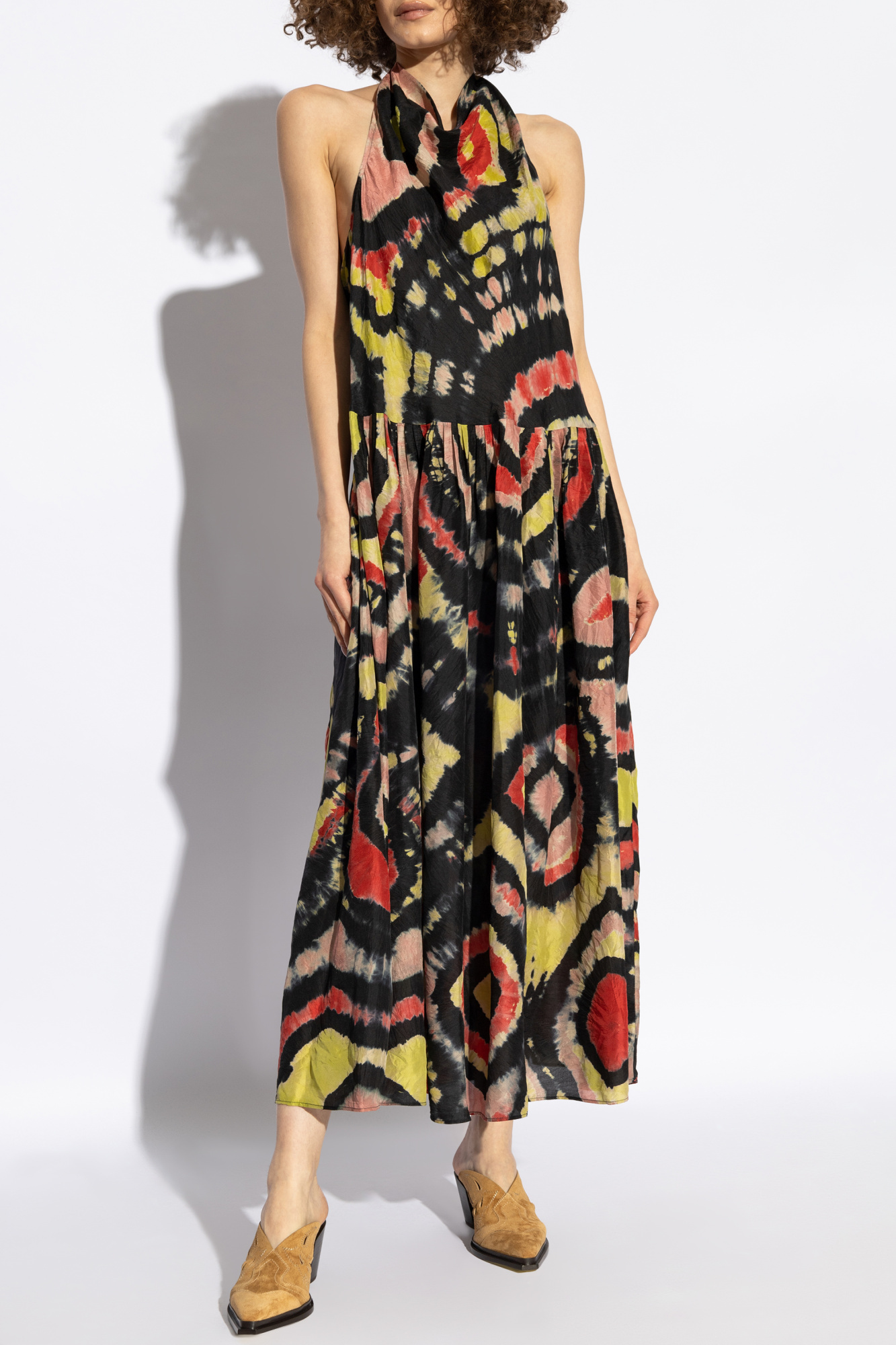 Ulla Johnson Assa Graphic-print Silk Dress In Black