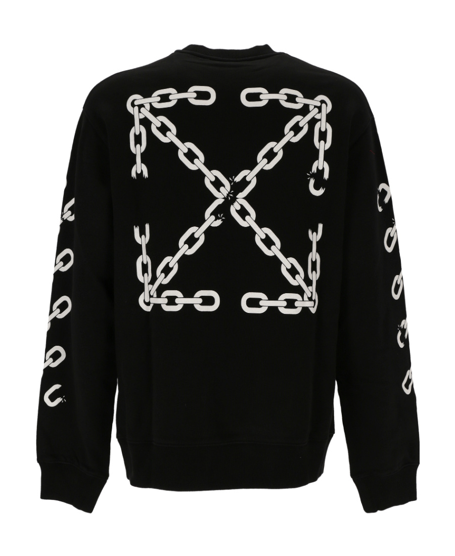 Off-white Chain-link Arrow Sweatshirt In Black