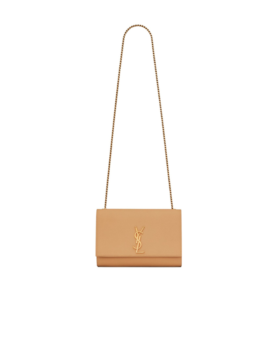 Saint Laurent Kate Leather Crossbody Bag In Nude