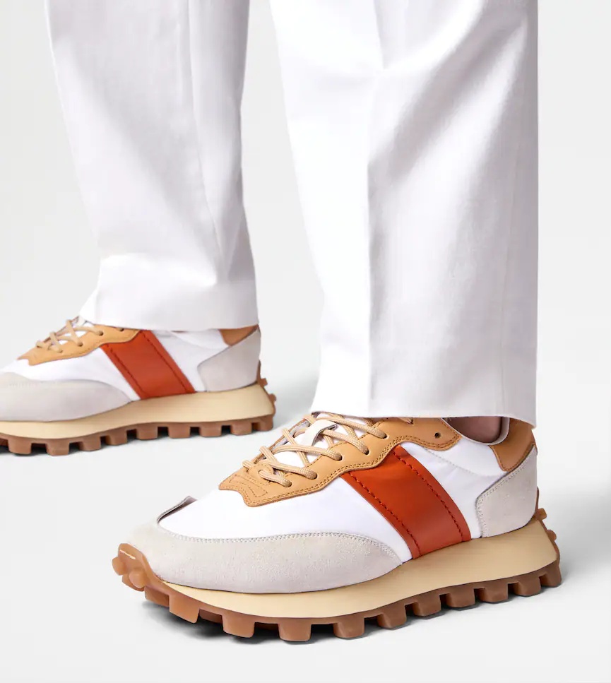 Tod's 1t Panelled Lace-up Sneakers In White