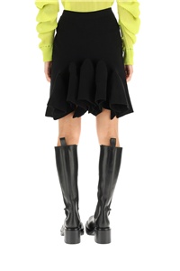 Bottega Veneta Knitted Mini Skirt In Black