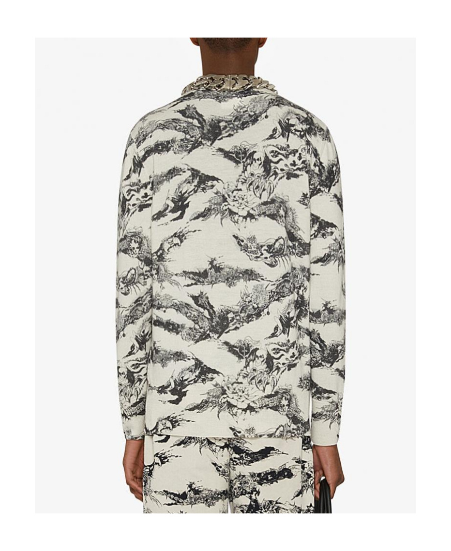 Givenchy Round-necked Printed Sweater In White