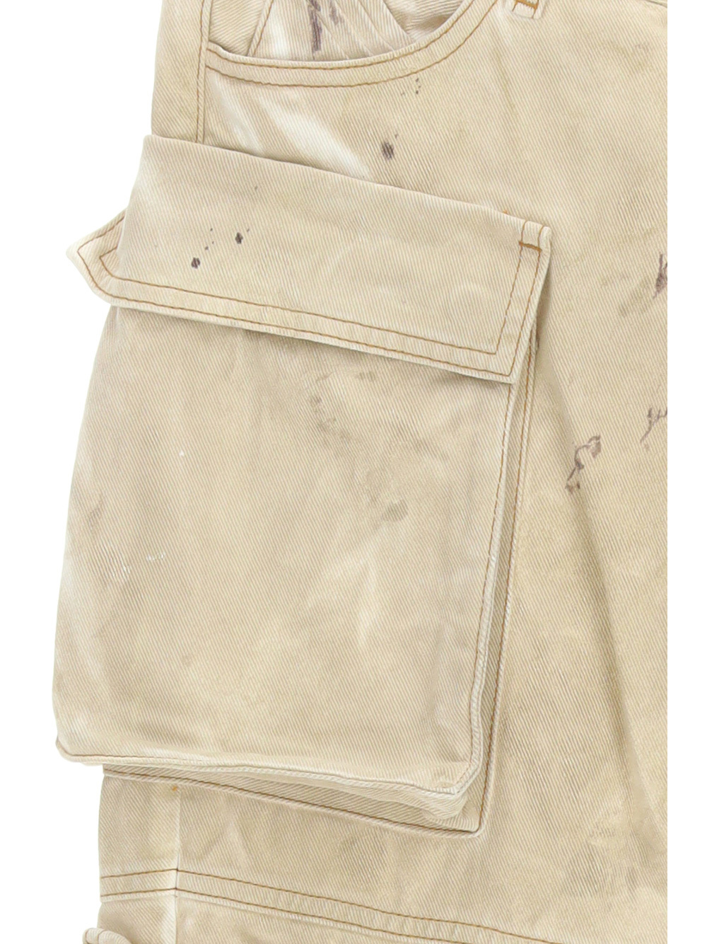 Attico Essie Cargo Trousers With Reinforced Knee Panels In Nude