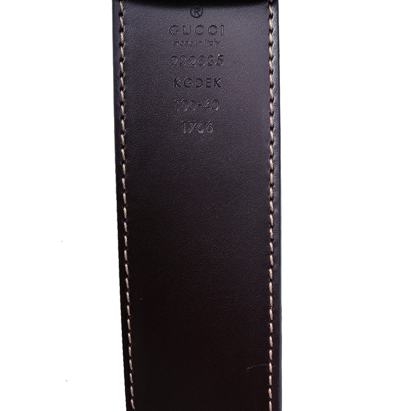 Gucci Classical Printed Double-sided Belt In Black