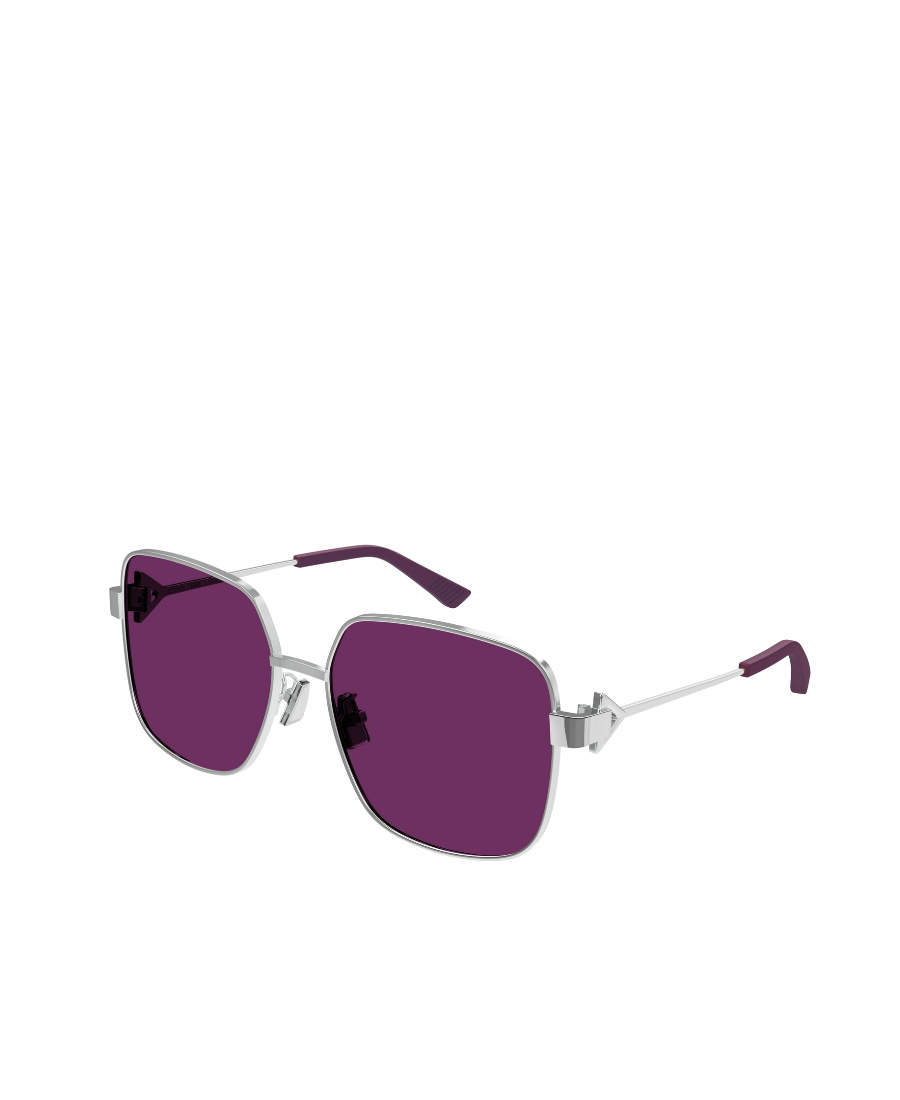 Bottega Veneta Square-frame Tinted Sunglasses In Purple