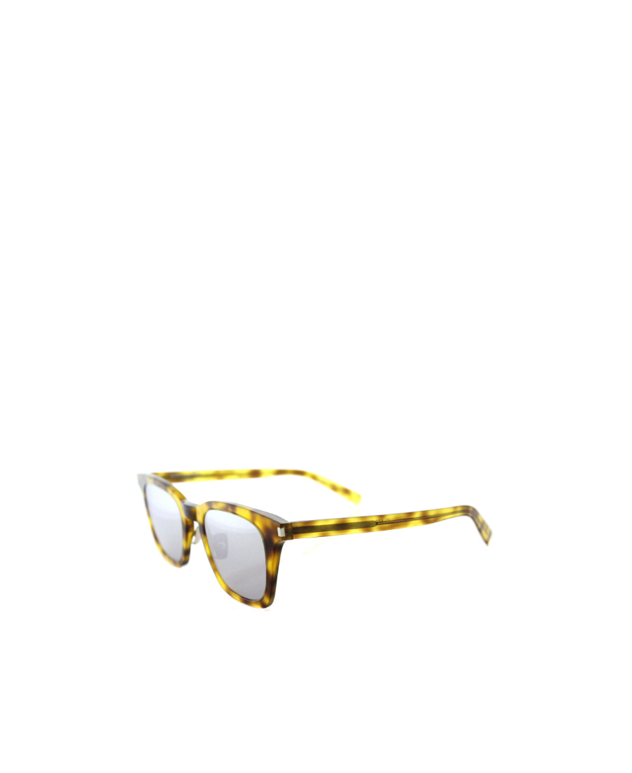 Saint Laurent Logo Sunglasses In Gray