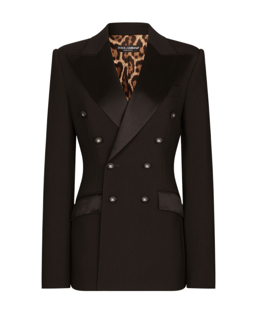 Dolce & Gabbana Satin And Duchesse Tuxedo Jacket In Black