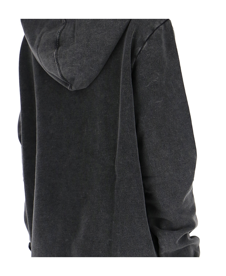 Saint Laurent Logo Hooded Sweater In Black