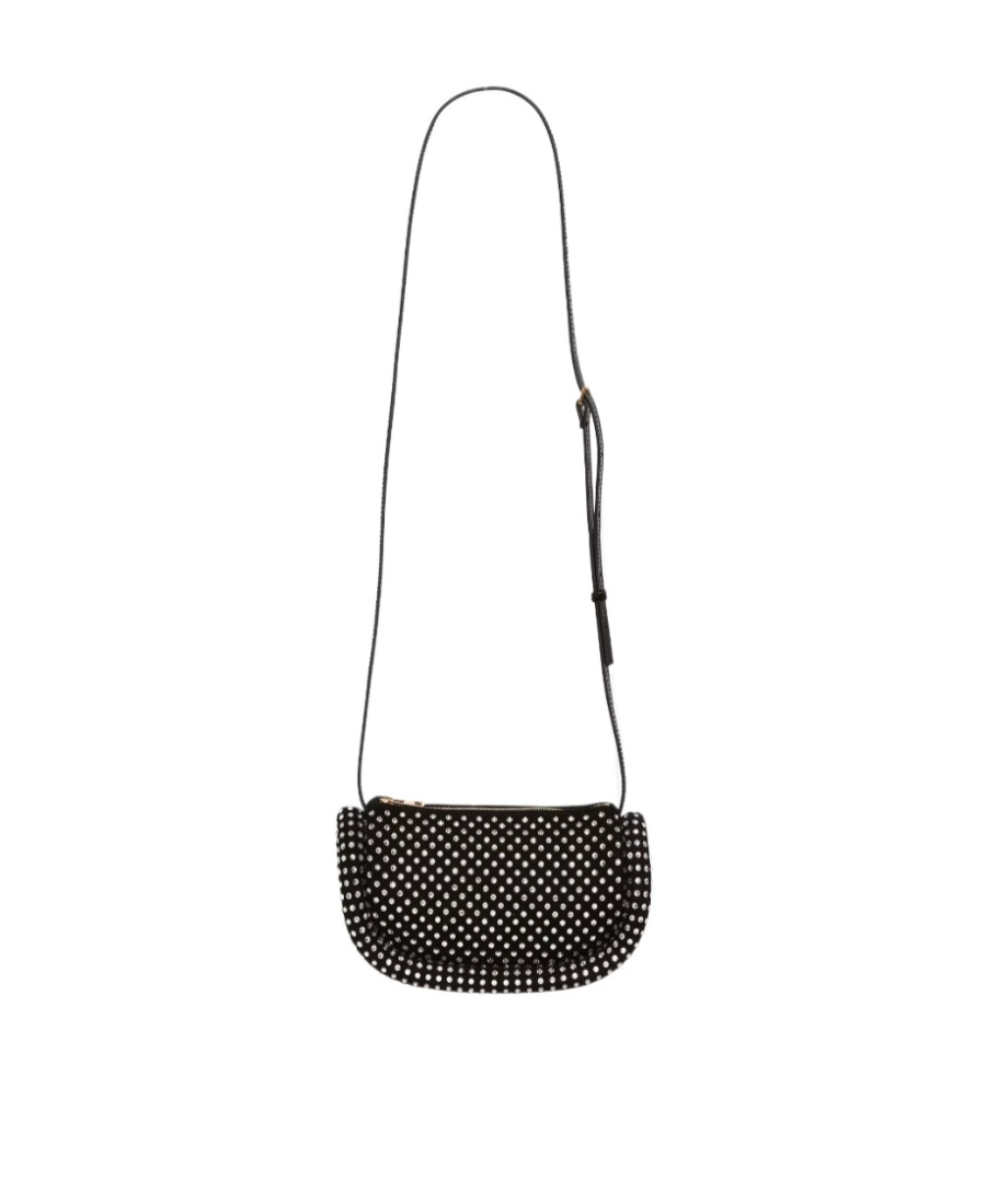 Jw Anderson Crystal-embellished Bumper-12 Crossbody Bag In Black