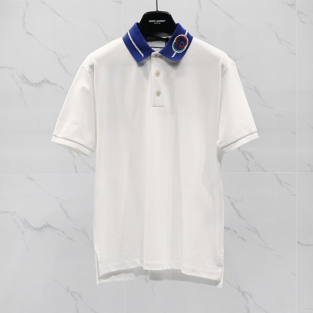 Gucci Interlocking G Polo Shirt In White