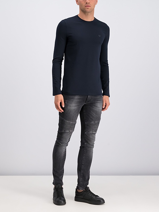 EMPORIO ARMANI PRINTED LOGO LONGSLEEVED T-SHIRT