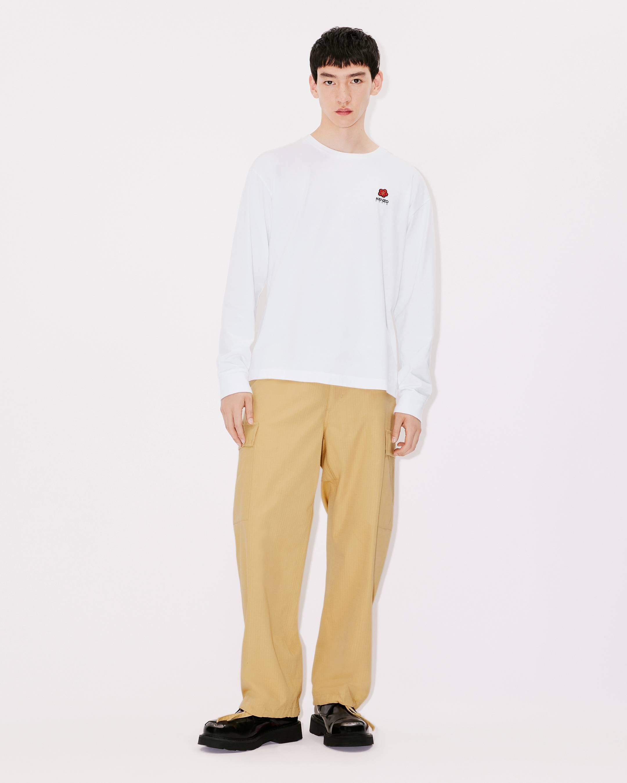 Kenzo Boke Flower Cotton Sweatshirt In White