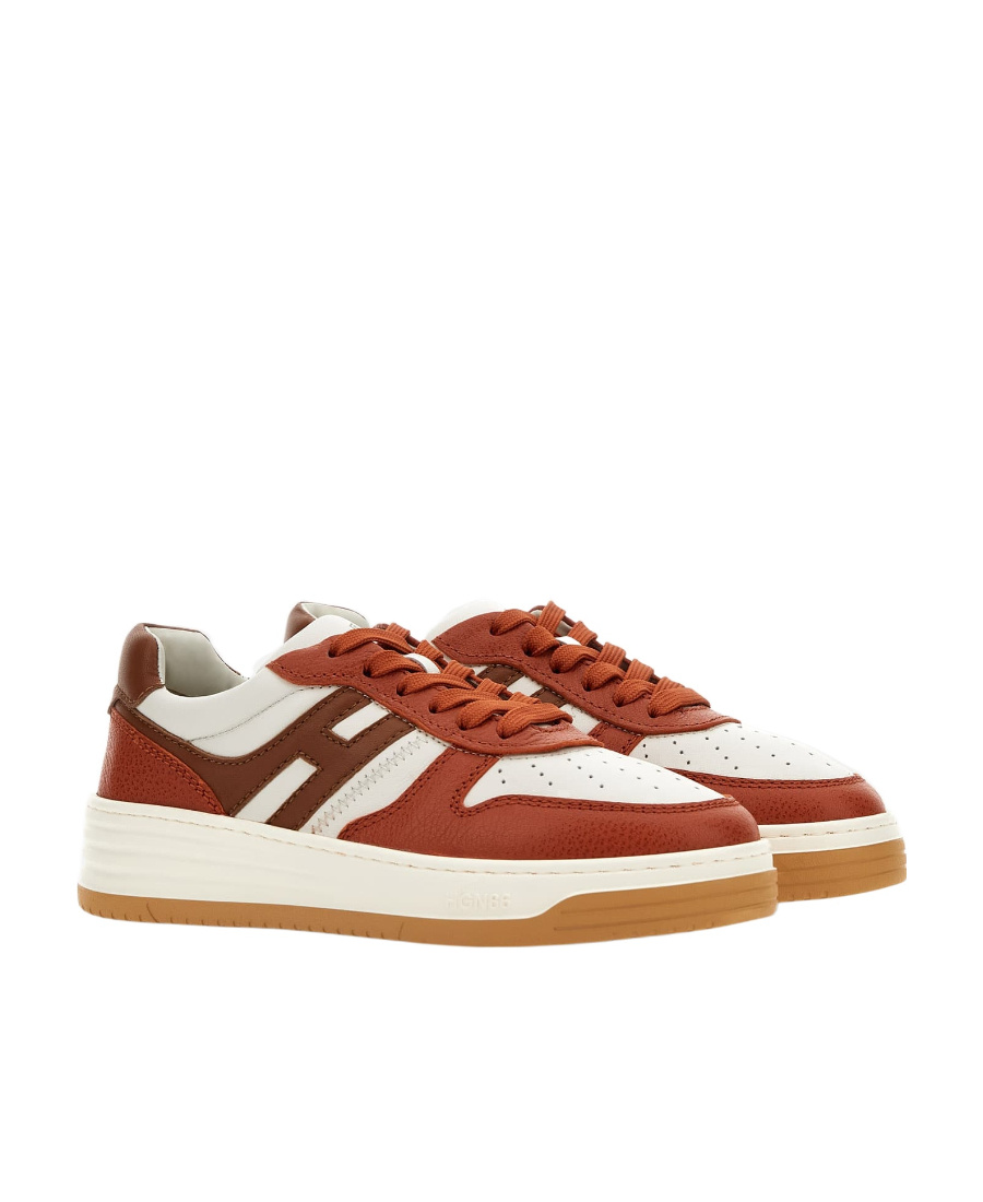 Hogan H630 Lace-up Leather Sneakers In Multicolor