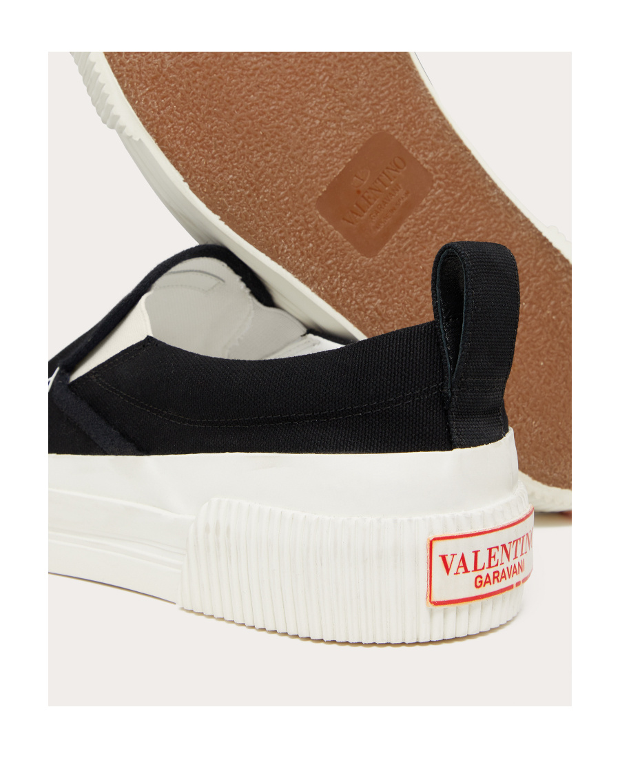 Valentino Vltn Slip-on Sneakers In White