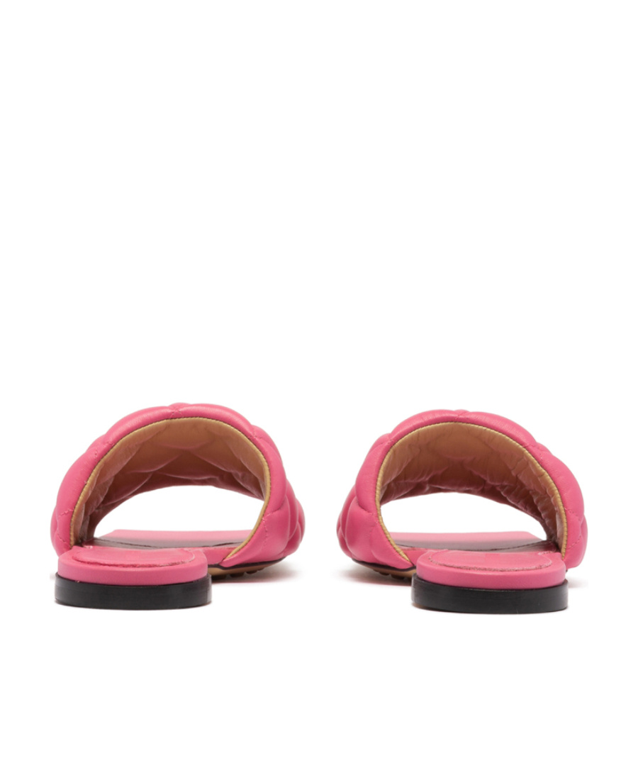 Bottega Veneta Flat Padded Sandals In Pink