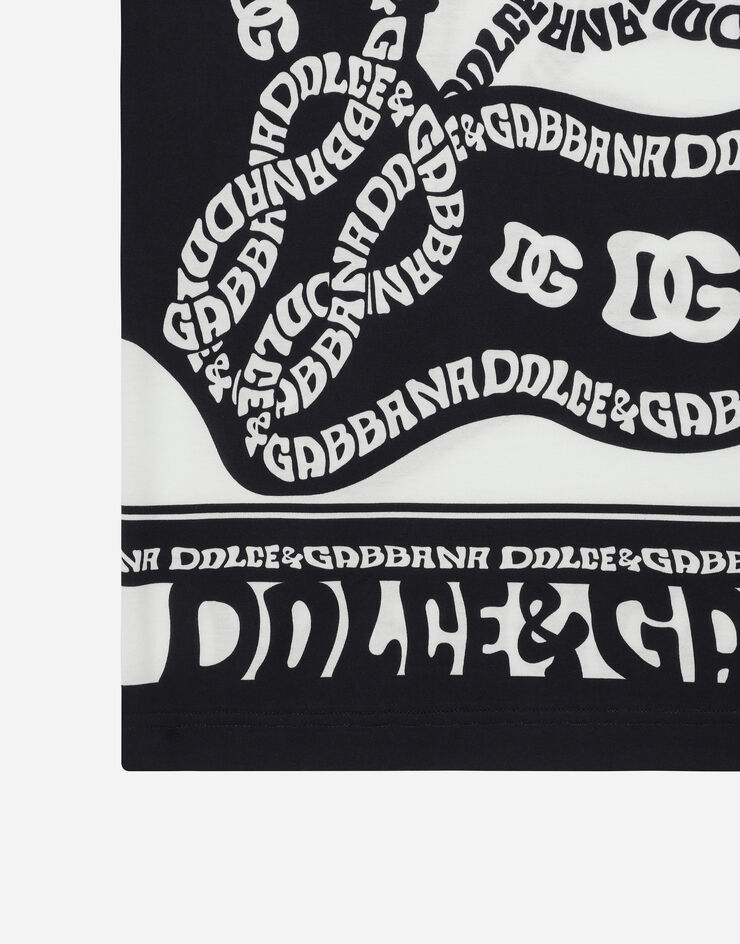 Dolce & Gabbana Logo-print Cotton T-shirt In Black