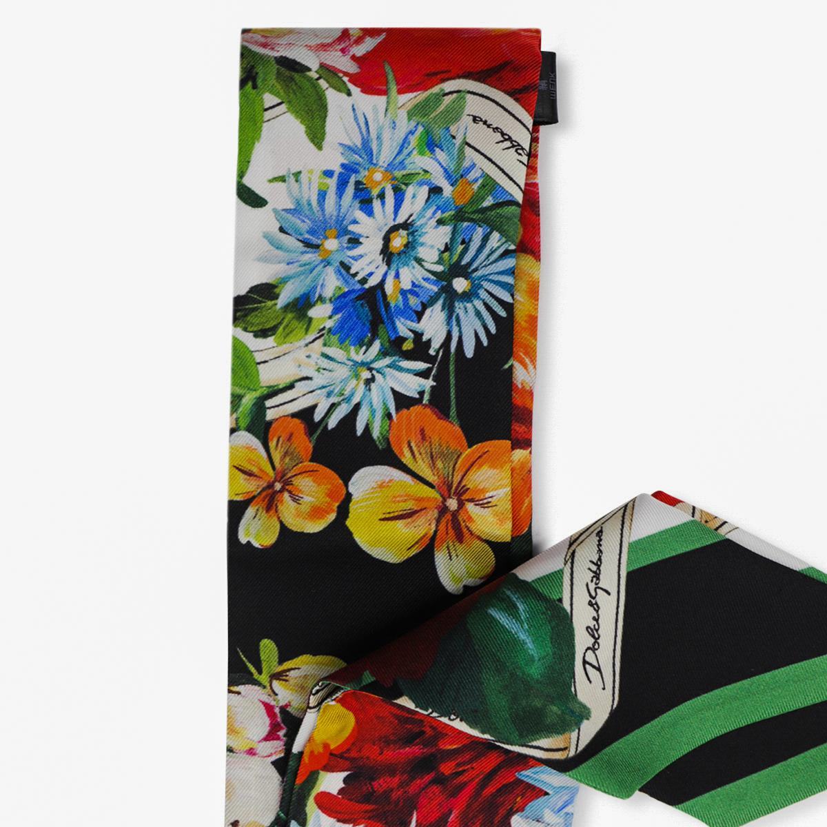 Dolce & Gabbana Flower Print Rectangular Scarf