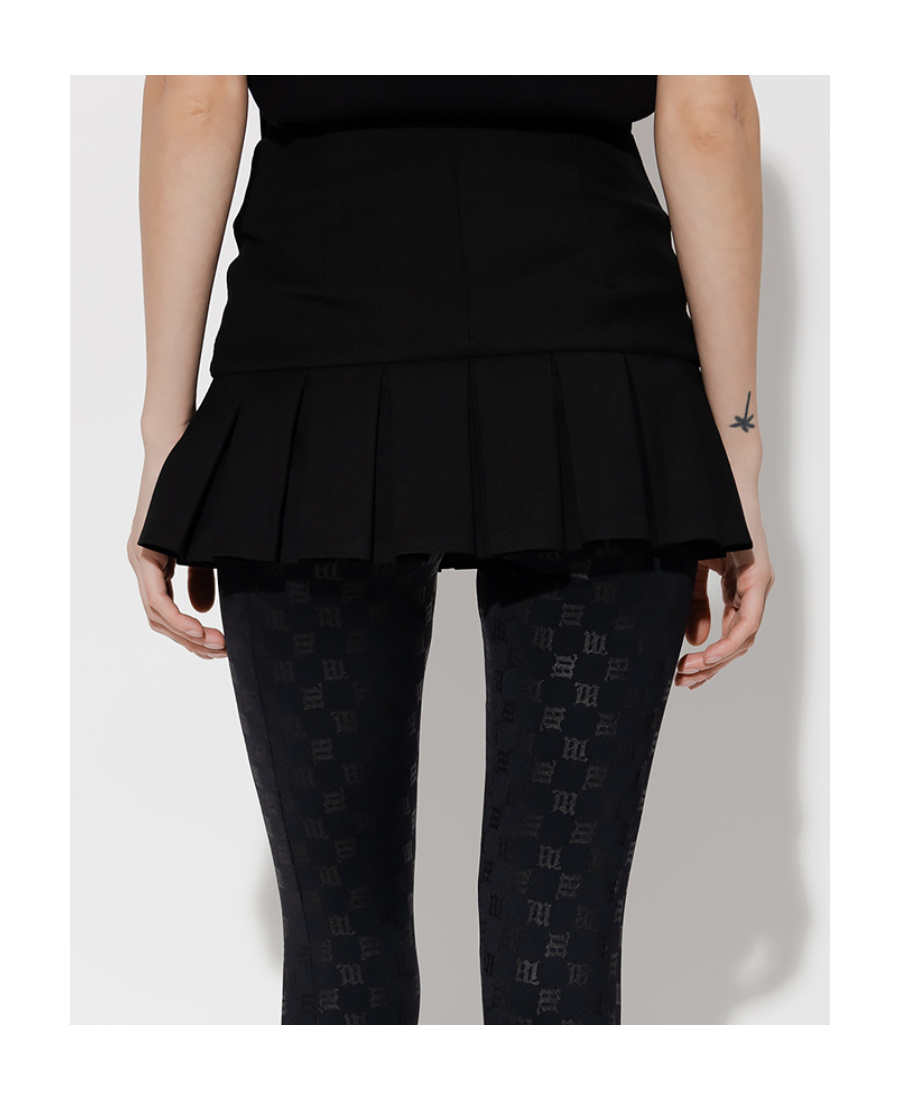 Misbhv Trinity Pleated Miniskirt In Black
