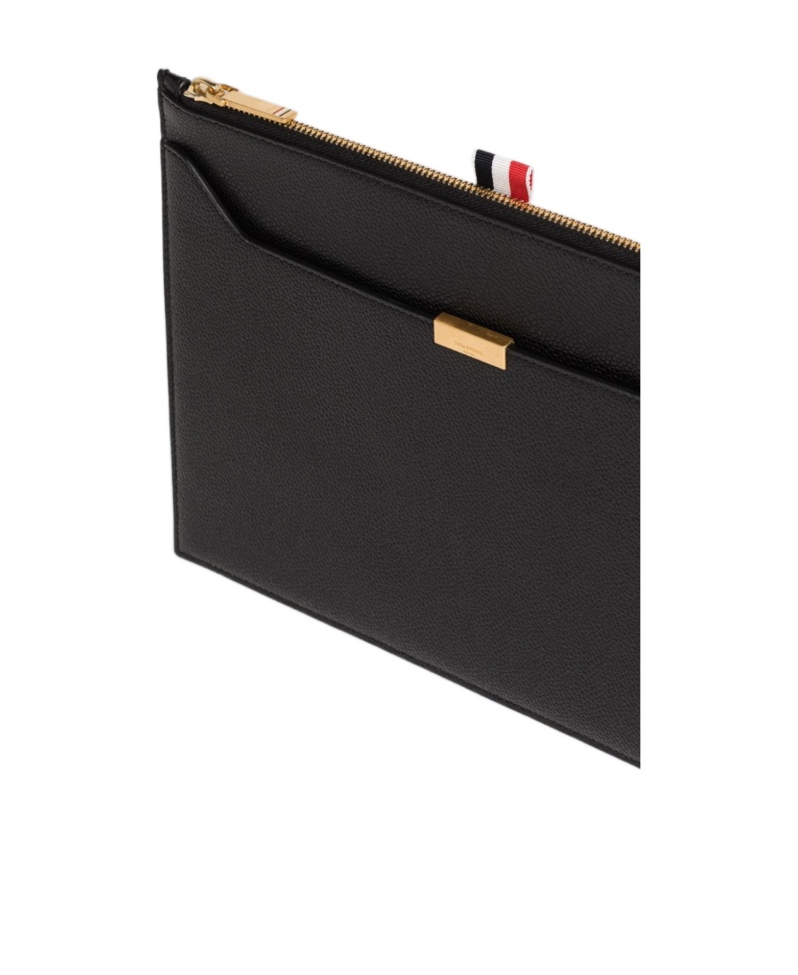 Thom Browne Small Zipped Clutch In Black