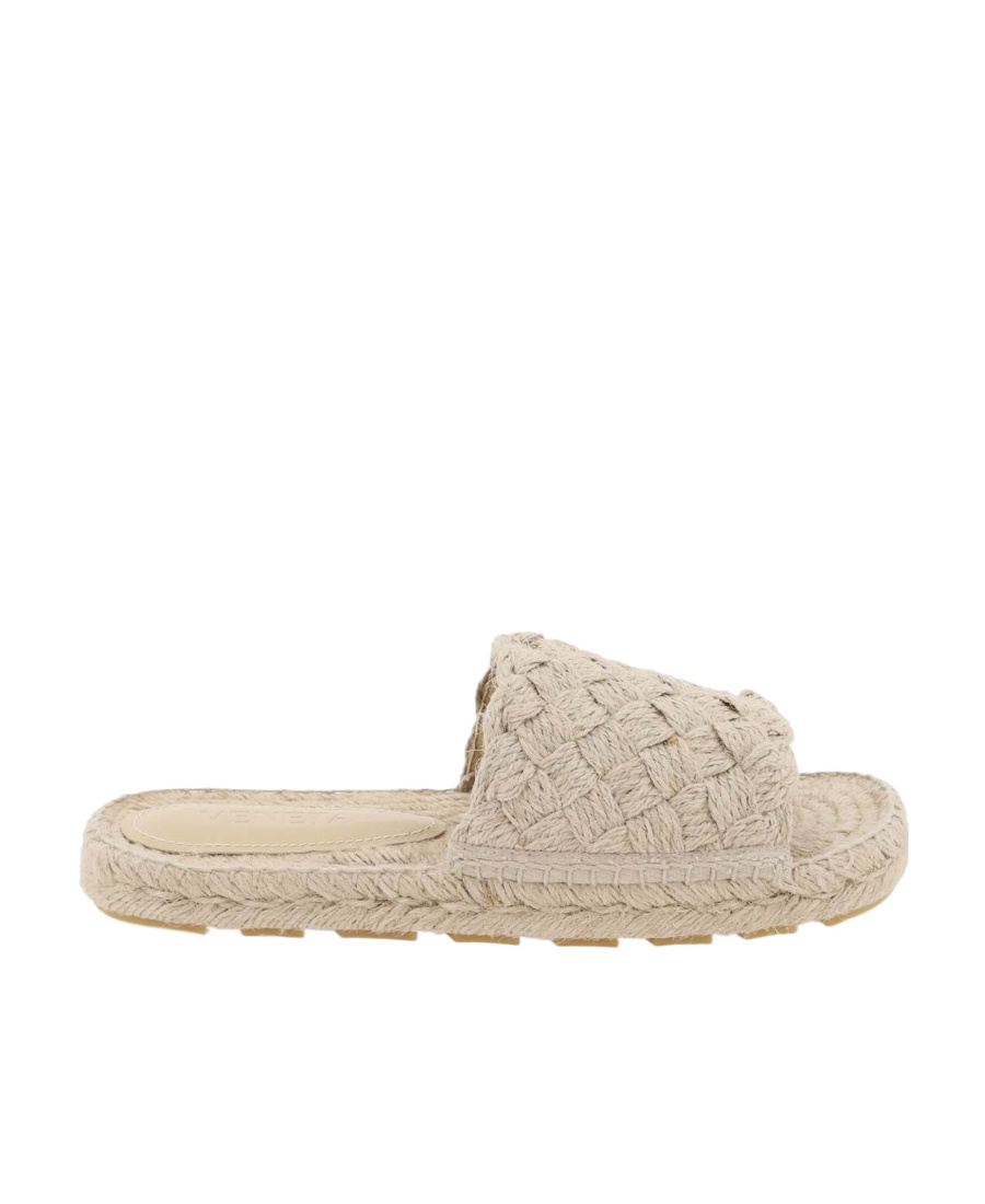 Bottega Veneta Round Head Flat-soled Slippers In Nude