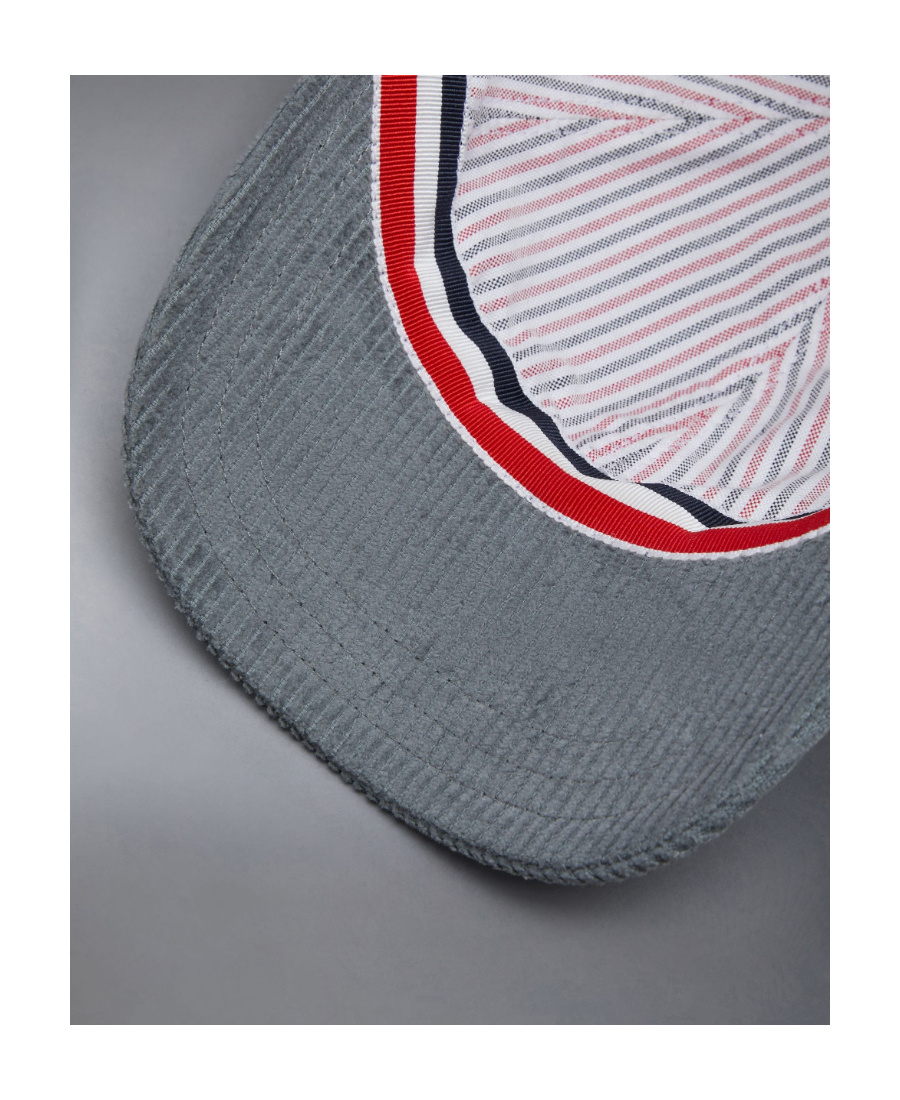 THOM BROWNE LOGO-EMBROIDERED COTTON CAP