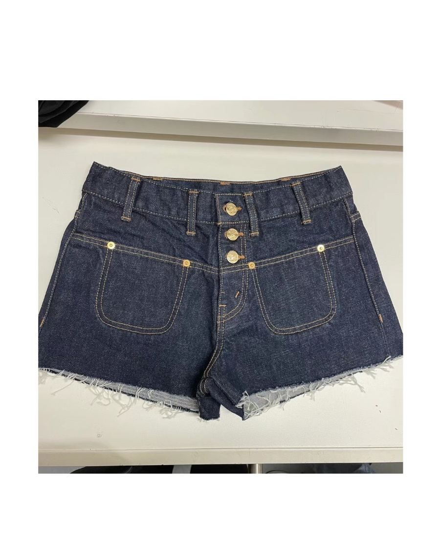 Shop Celine Mini Shorts In Rinsed Wash Denim In Blue