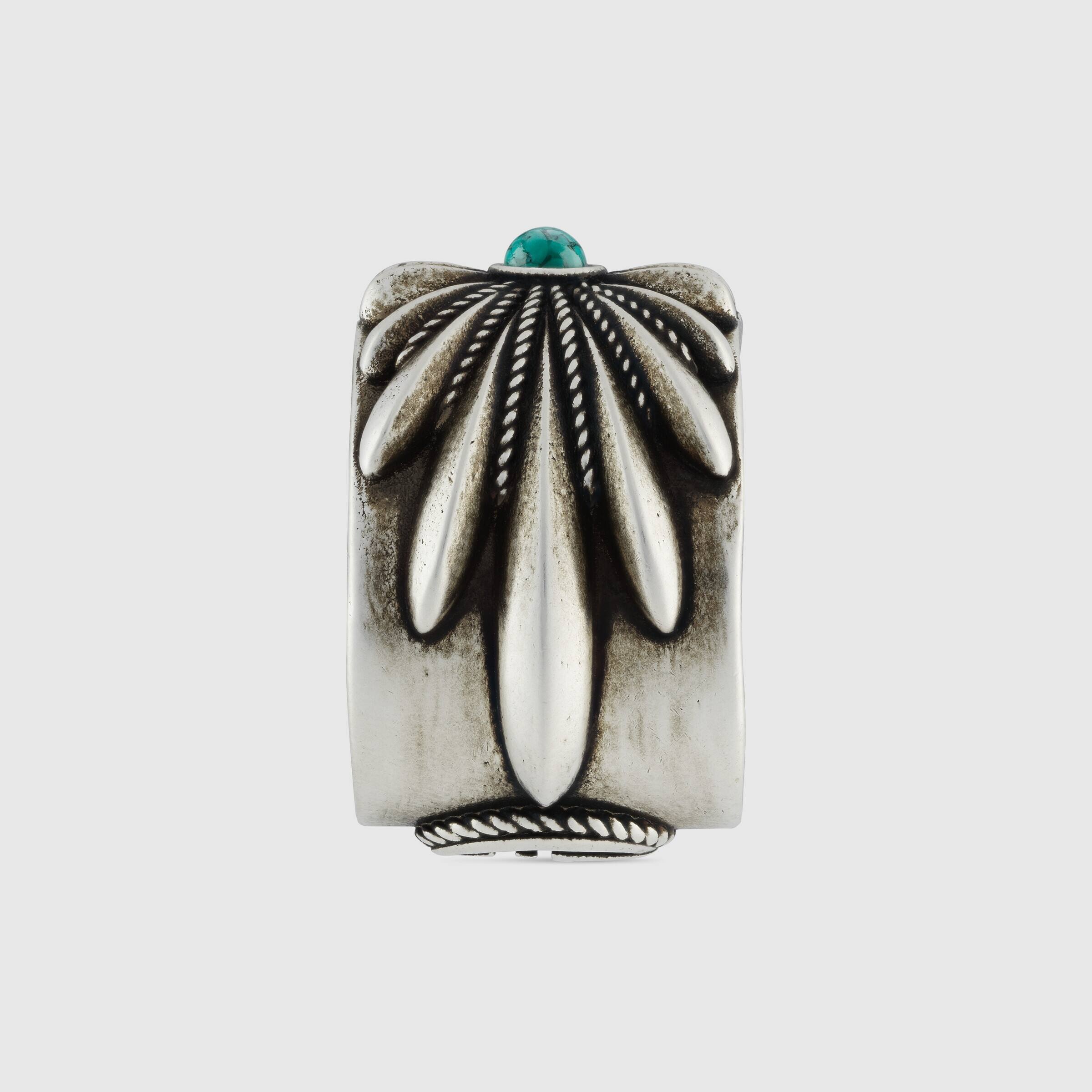 Gucci Interlocking G Floral-motif Ring In Multicolor