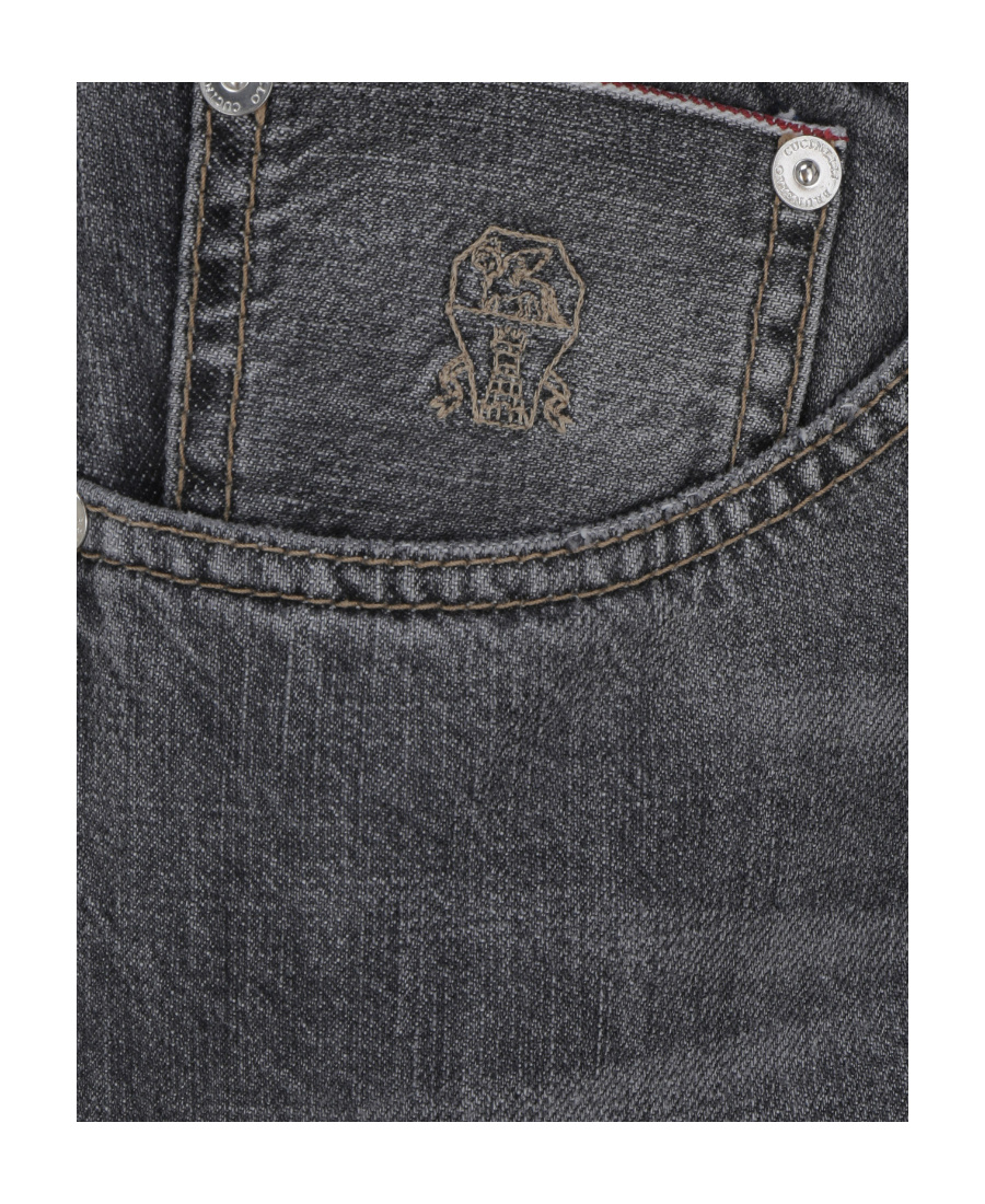 Brunello Cucinelli Straight Leg Jeans In Gray