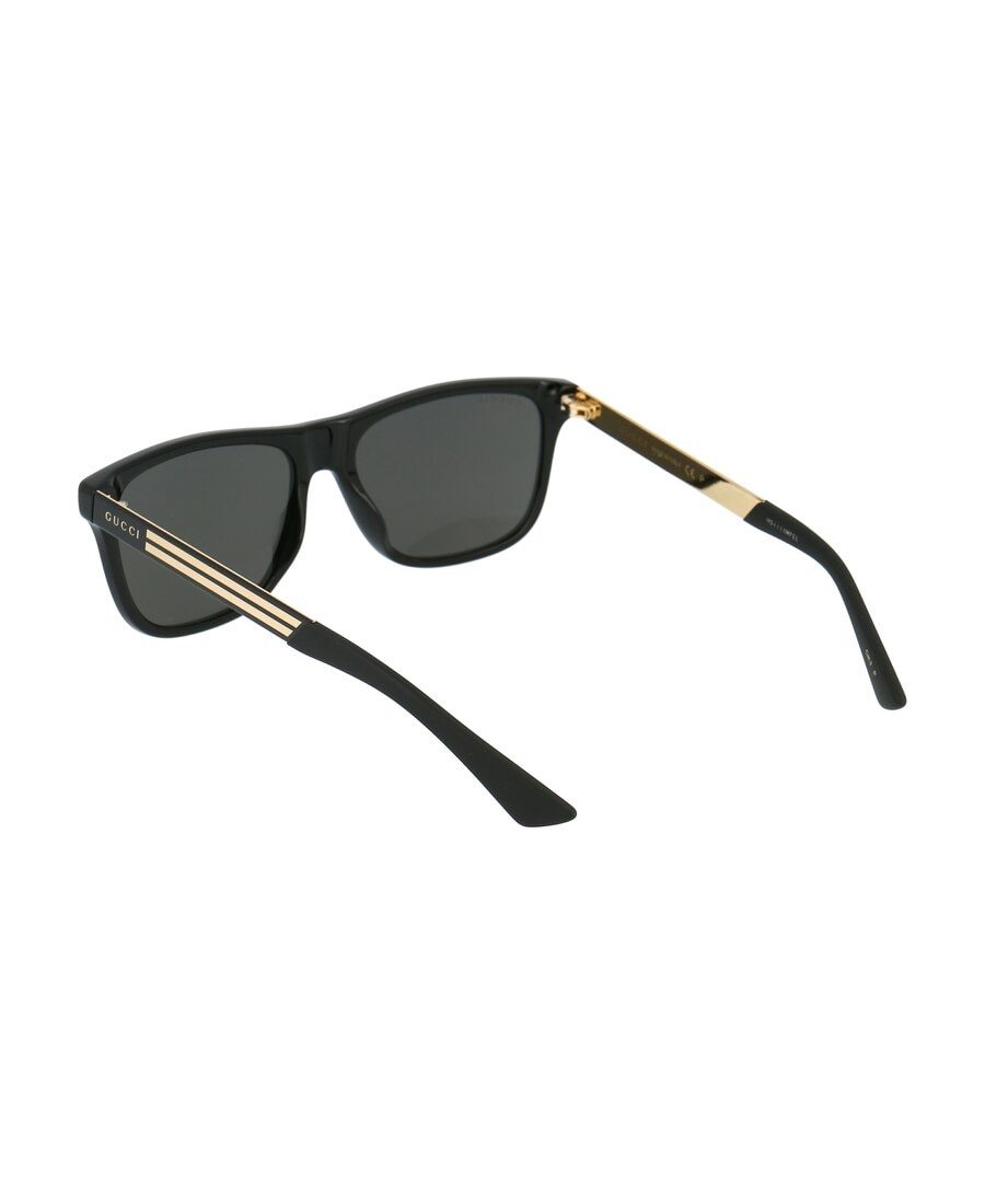 Gucci Rectangular Frame Sunglasses In Black