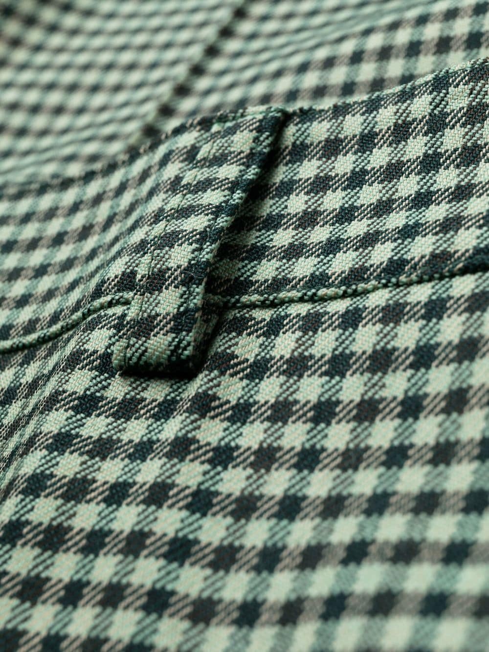 P.A.R.O.S.H LIONED GINGHAM FLARED TROUSERS