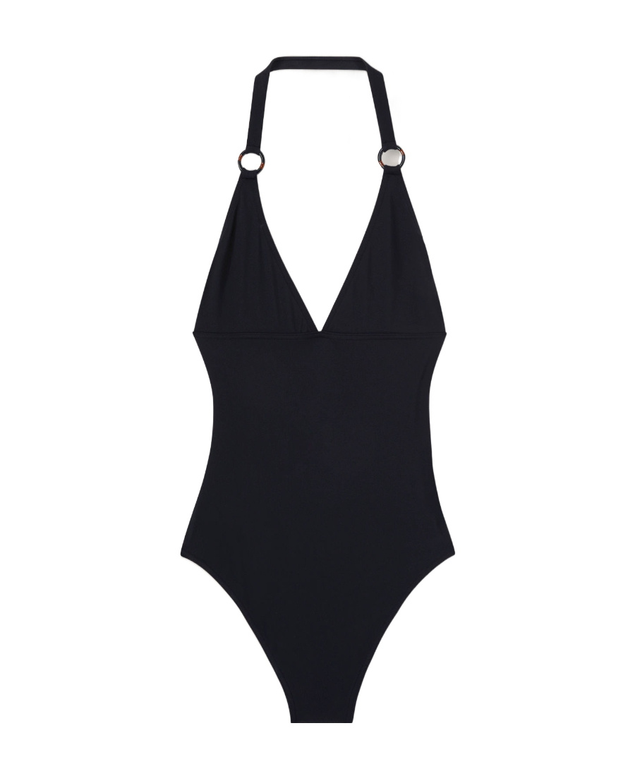 Loro Piana Logo One-piece Swimsuit In Black