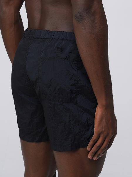 Stone Island Logo Patch Drawstring Swim Shorts In Blue