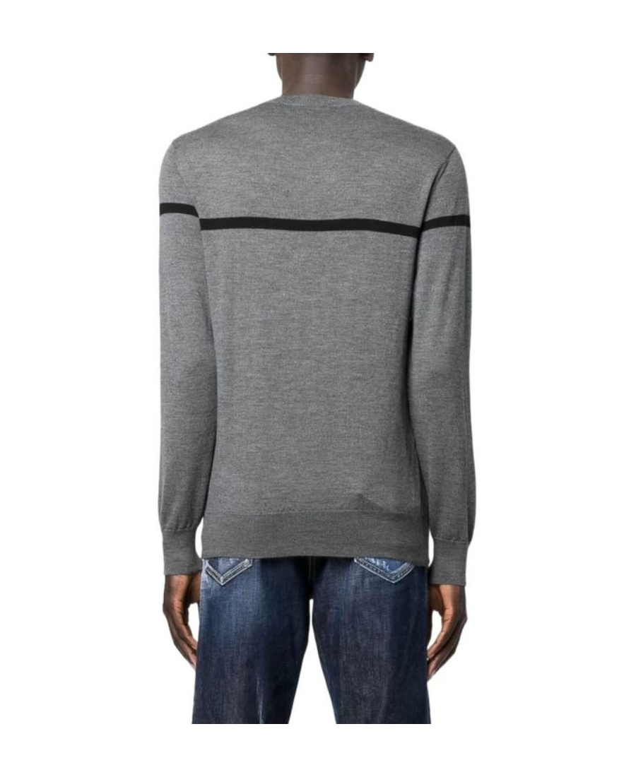 Dsquared2 Logo-embroidered Crewneck Pullover In Gray