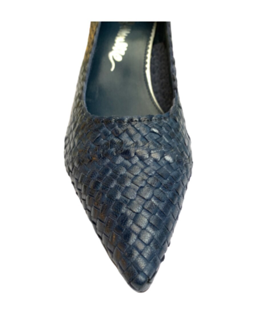 Lela Rose Pointed Knitted High Heels In Blue
