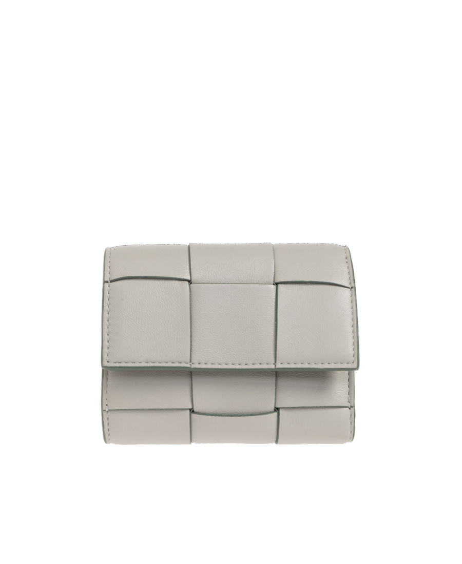 Bottega Veneta Folding Wallet In Gray
